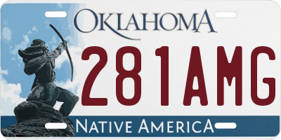 OK license plate 281AMG