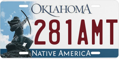 OK license plate 281AMT