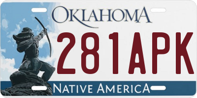 OK license plate 281APK
