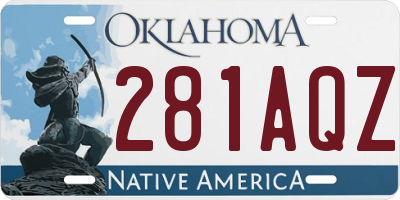 OK license plate 281AQZ