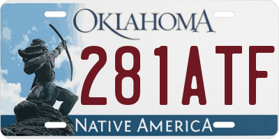 OK license plate 281ATF