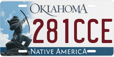 OK license plate 281CCE
