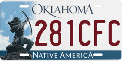 OK license plate 281CFC