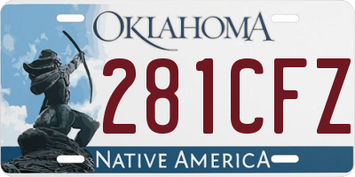OK license plate 281CFZ