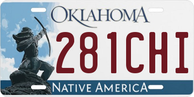 OK license plate 281CHI