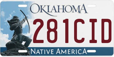 OK license plate 281CID