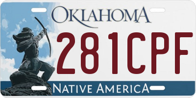 OK license plate 281CPF