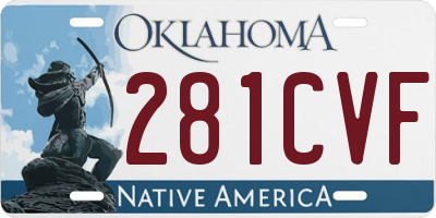 OK license plate 281CVF