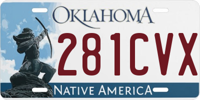 OK license plate 281CVX