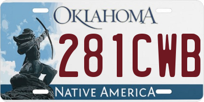 OK license plate 281CWB