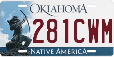 OK license plate 281CWM