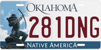 OK license plate 281DNG