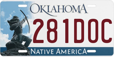 OK license plate 281DOC