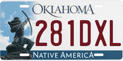 OK license plate 281DXL
