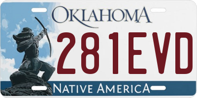 OK license plate 281EVD