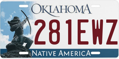 OK license plate 281EWZ