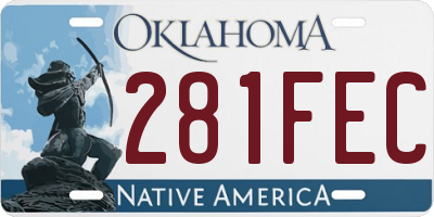 OK license plate 281FEC
