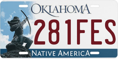 OK license plate 281FES