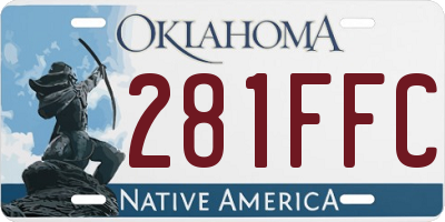 OK license plate 281FFC