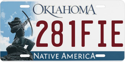 OK license plate 281FIE
