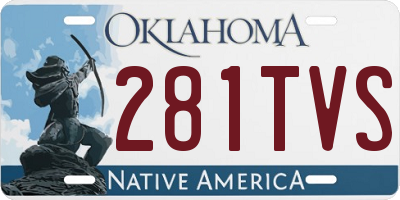 OK license plate 281TVS