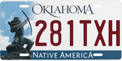 OK license plate 281TXH