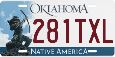 OK license plate 281TXL