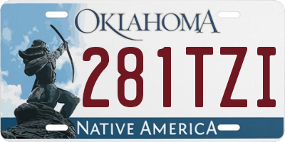 OK license plate 281TZI