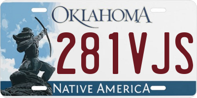 OK license plate 281VJS