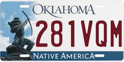 OK license plate 281VQM