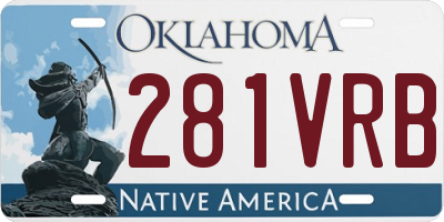 OK license plate 281VRB