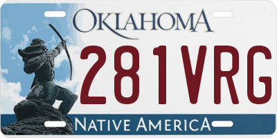 OK license plate 281VRG