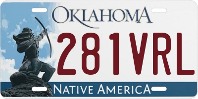 OK license plate 281VRL
