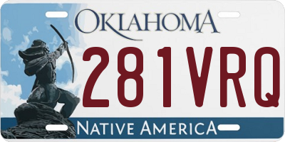 OK license plate 281VRQ
