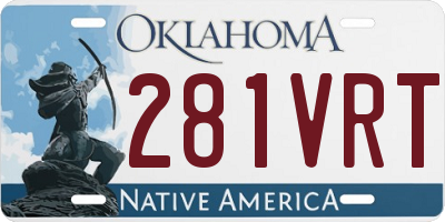 OK license plate 281VRT