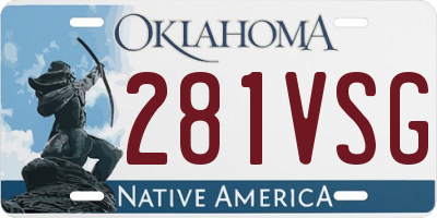 OK license plate 281VSG