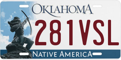 OK license plate 281VSL