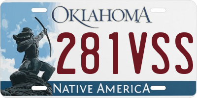 OK license plate 281VSS