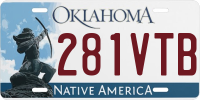 OK license plate 281VTB