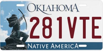 OK license plate 281VTE