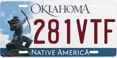 OK license plate 281VTF
