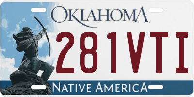 OK license plate 281VTI