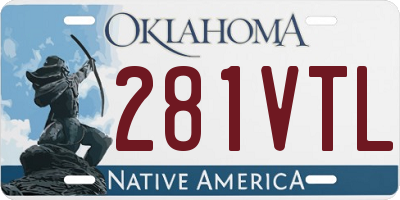 OK license plate 281VTL