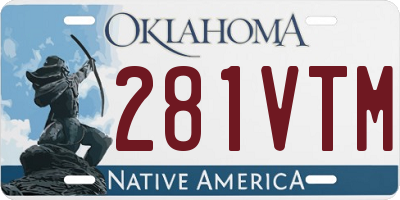 OK license plate 281VTM