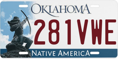 OK license plate 281VWE