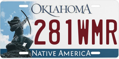 OK license plate 281WMR