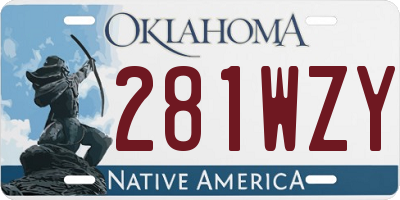 OK license plate 281WZY
