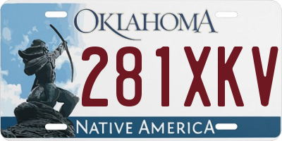 OK license plate 281XKV
