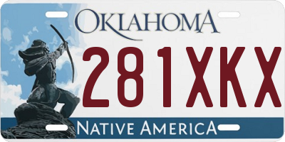 OK license plate 281XKX