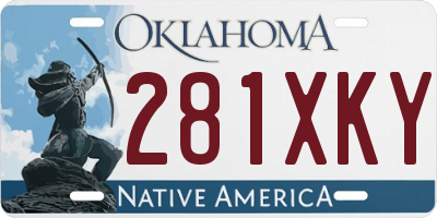 OK license plate 281XKY